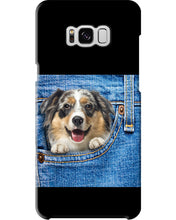 Load image into Gallery viewer, Australian Shepherd In Denim Pocket Gift For Dog Lovers Phone case
