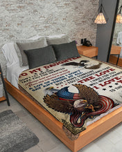 Load image into Gallery viewer, USA Flag Flying Eagle You'll Understand That The Love I Have For You Mom Gift For Daughter Sherpa Blanket

