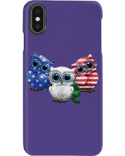 Load image into Gallery viewer, Lovely Phone Case Three Owl With US Flag Gift For Owl Lovers Phone case
