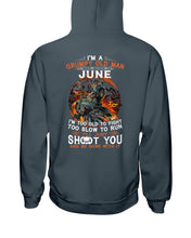 Load image into Gallery viewer, Grumpy Old Man June Too Slow To Run Birthday Meaningful Gift Hoodie
