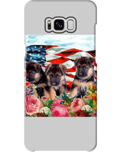 Load image into Gallery viewer, American Flag Sky Flower German Shepherd Gift For Dog Lovers Phone case

