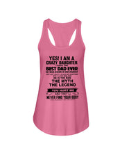 Load image into Gallery viewer, A Spoiled Daughter Of A     Best Daddy Ever For Birthday Gift Ladies Flowy Tank
