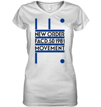 Load image into Gallery viewer, New Order Facd 501981 Movement Simple Unique Custom Design Ladies V-Neck
