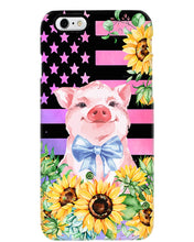 Load image into Gallery viewer, Pig America Flag Sunflower Special Custom Design Phone case
