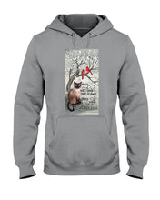 Load image into Gallery viewer, Siamese Cat Red Cardinals Those We Love Hoodie
