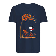 Load image into Gallery viewer, Snoopy Cartoon Movie Autumn Is Coming Gift For Fans Guys V-Neck
