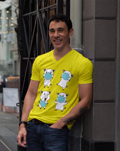 Load image into Gallery viewer, Pig Pandemic Essential Stay At Home Unique Custom Design Guys V-Neck
