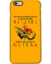 Load image into Gallery viewer, Never Underestimate A 60 Year Old Man Can Play A Guitar Phone case
