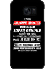 Load image into Gallery viewer, Je Suis Un Homme Chanceux J'ai Line Femme Custom Design Je Suis Son Roi Phone case
