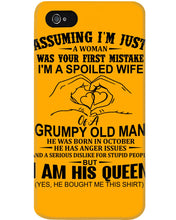 Load image into Gallery viewer, A Spoiled Wife Of An October Grumpy Old Man Birthday Meaningful Gift Phone case
