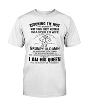 Load image into Gallery viewer, A Spoiled Wife Of An October Grumpy Old Man Birthday Meaningful Gift Guys Tee
