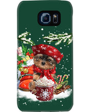 Load image into Gallery viewer, Yorkshire Terrier Loves Drinking Hot Latte Gift For Dog Lovers Phone case
