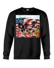 Load image into Gallery viewer, American Flag Sky Flower German Shepherd Gift For Dog Lovers Sweatshirt
