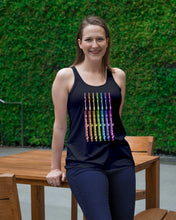 Load image into Gallery viewer, Seven Flute Rainbow Design Gift For Flute Lovers Ladies Flowy Tank
