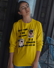 Load image into Gallery viewer, I See Every Morning Is A Schnauzer Who Loves Me Unisex Long Sleeve
