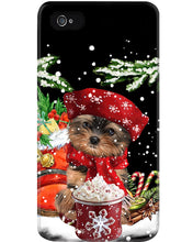 Load image into Gallery viewer, Yorkshire Terrier Loves Drinking Hot Latte Gift For Dog Lovers Phone case

