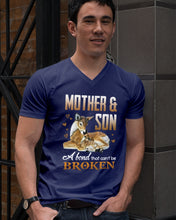 Load image into Gallery viewer, Mother And Son A Bond That Can't Be Broken Guys V-Neck
