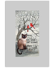 Load image into Gallery viewer, Siamese Cat Red Cardinals Those We Love Vertical Poster
