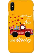 Load image into Gallery viewer, All I Need Are Love And Hockey Gift For Hockey Players Phone case
