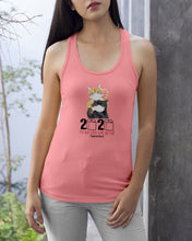 Load image into Gallery viewer, 2020 The Year When Shit Got Real Trending For Cat Lovers Ladies Flowy Tank
