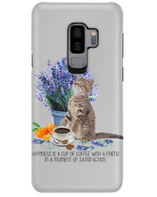 Load image into Gallery viewer, Cat With Coffee Is The Satisfaction Gift For Cat Lovers Phone case
