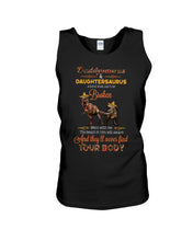 Load image into Gallery viewer, Daddysaurus Daughtersaurus A Bond That Can't Be Broken Unisex Tank Top
