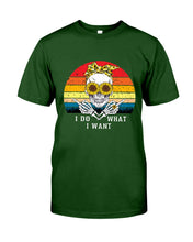 Load image into Gallery viewer, I Do What I Want Skull Sunflower Special Custom Design Guys Tee
