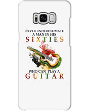 Load image into Gallery viewer, Never Underestimate A 60 Year Old Man Can Play A Guitar Phone case

