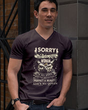 Load image into Gallery viewer, I'm Already Taken By A Sexy Crazy Woman Custom Design Guys V-Neck
