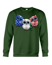 Load image into Gallery viewer, Lovely Phone Case Three Owl With US Flag Gift For Owl Lovers Sweatshirt
