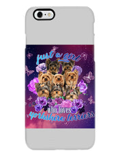 Load image into Gallery viewer, A Girl Loves Yorkshire Terrier Gift For Dog Lovers Phone case
