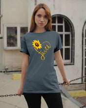 Load image into Gallery viewer, Black Phone Case Sunflower Faith Gift For Christians Guys Tee
