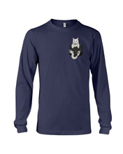 Load image into Gallery viewer, Cat In Your Front Pocket Great Gift For Cat Lovers Unisex Long Sleeve
