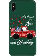 Load image into Gallery viewer, All I Need Are Love And Hockey Gift For Hockey Players Phone case
