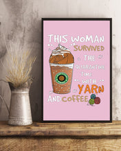 Load image into Gallery viewer, The Quarantine Time With Yarn And Coffee Gift For Women Vertical Poster

