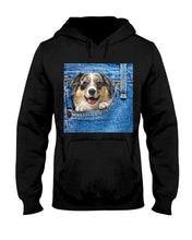 Load image into Gallery viewer, Australian Shepherd In Denim Pocket Gift For Dog Lovers Hoodie

