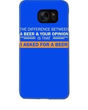 Load image into Gallery viewer, The Difference Between A Beer And Your Opinion Custom Design Phone case
