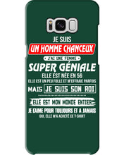Load image into Gallery viewer, Je Suis Un Homme Chanceux J'ai Line Femme Custom Design Je Suis Son Roi Phone case
