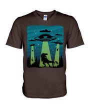 Load image into Gallery viewer, UFA Dinosaur T Rex Sky Full Of Stars Guys V-Neck
