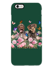 Load image into Gallery viewer, German Wirehaired Pointer With Peonies Gift For Dog Lovers Phone case
