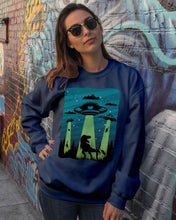 Load image into Gallery viewer, UFA Dinosaur T Rex Sky Full Of Stars Sweatshirt
