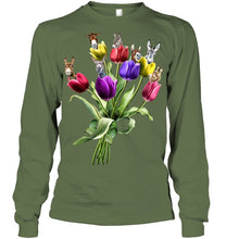 Load image into Gallery viewer, Vintage Funny Donkey With Tulip Trending For Donkey Lovers Unisex Long Sleeve

