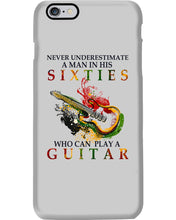 Load image into Gallery viewer, Never Underestimate A 60 Year Old Man Can Play A Guitar Phone case
