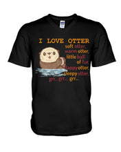 Load image into Gallery viewer, I Love Otter Soft Otter Warm Otter Gift For Otter Lovers Guys V-Neck
