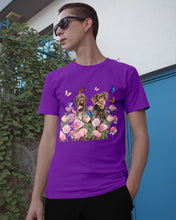 Load image into Gallery viewer, German Wirehaired Pointer With Peonies Gift For Dog Lovers Guys Tee
