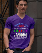 Load image into Gallery viewer, Golf Who Believes In Herself Gift For Sport Lovers Guys V-Neck

