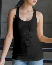 Load image into Gallery viewer, Life Better With Cats  Unique Custom Design For Cat Lovers Ladies Flowy Tank

