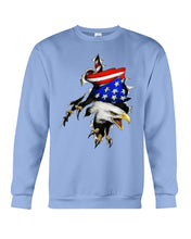 Load image into Gallery viewer, Eagle Giant Scratch USA Flag Gift For Women Sweatshirt
