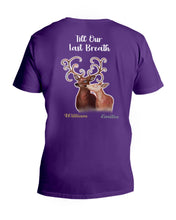 Load image into Gallery viewer, Custom Name Deers Gift For Boyfriend Till Our Last Breath Guys V-Neck
