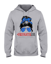 Load image into Gallery viewer, Firefighter Make You Life Safe Lady With Blue Ribbonhead Gift For Women Hoodie
